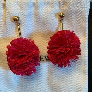 J Crew Pom Pom Pink Earrings